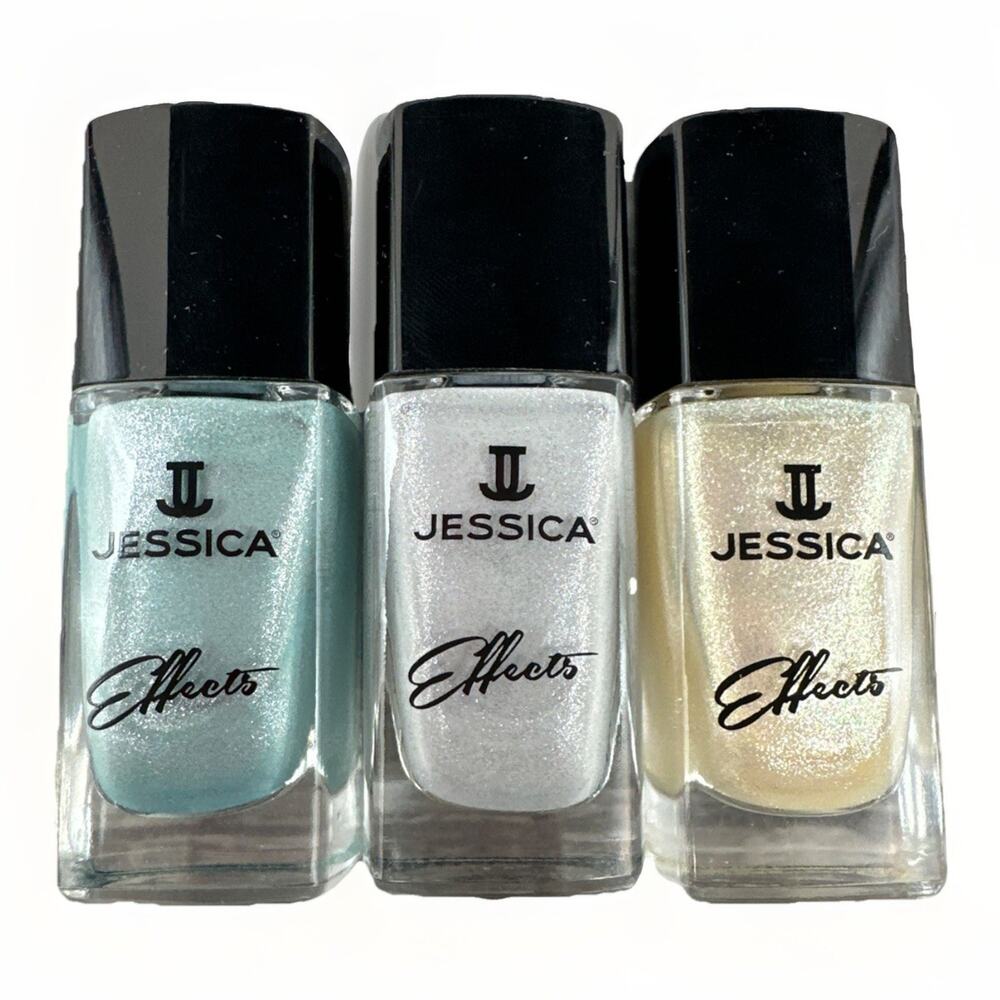 Jessica Effects Nail Lacquer Polish, Set Of 3 Shimmer Colors {95}